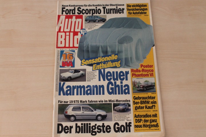 Deckblatt Auto Bild (35/1991)